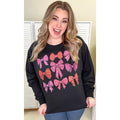 Sparkle Bow Graphic Sweatshirt