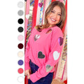 Sparkle Sequin Valentine Heart Graphic Long Sleeve T-Shirt