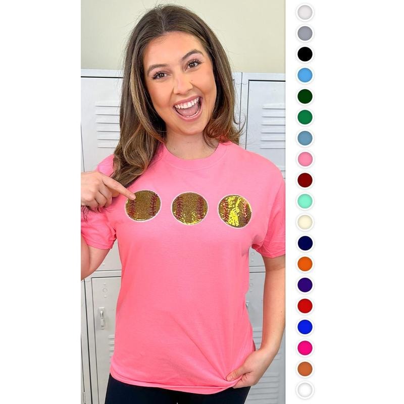 Sparkle Softball Adult T-Shirt