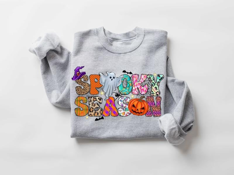 Spooky Season Ghost Sweatshirt, Ghost Shirt, Halloween Favorite, Cute Ghost Sweatshirt, Halloween Gift, Spooky Season Shirt