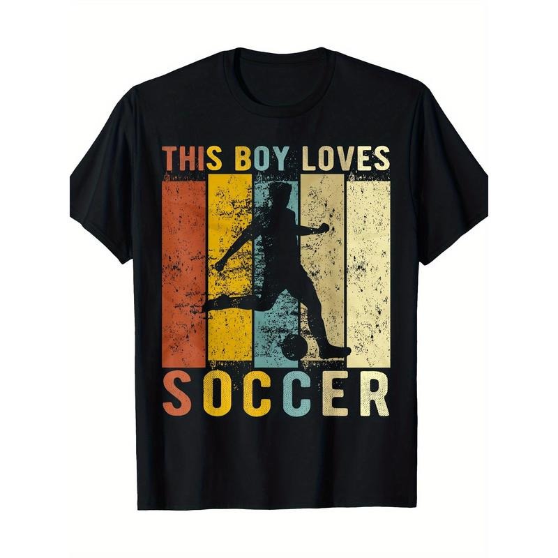Sports Football T-shirt 100% cotton T-shirt Made in USA
