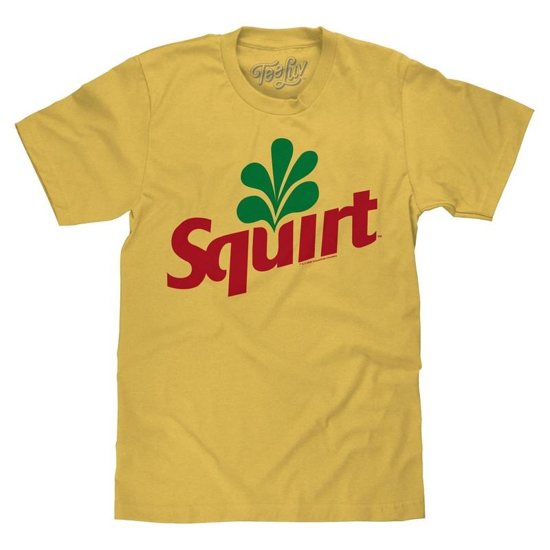 Squirt Grapefruit Soda Logo T-Shirt - Banana Yellow men gifts