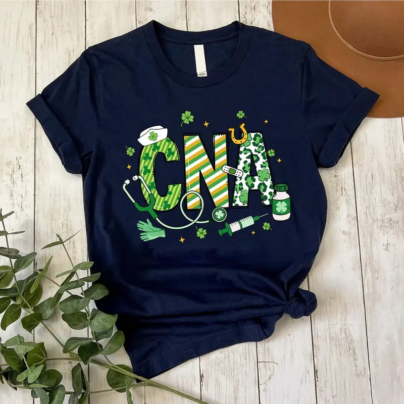 St. Patrick's Day CNA T-shirt, CNA St Pattys Shirt, Lucky Shamrock Tee, Nursing Patricks Day Shirt