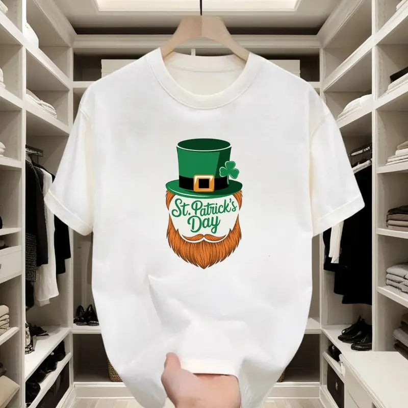 St. Patrick's Day Must - have! Soft & Breathable, Short - sleeve T - shirt, Festive Shamrock Prints, Perfect for St. Paddy's Parades and Pub Hopping