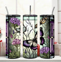 Stained Glass Butterfly Tumbler