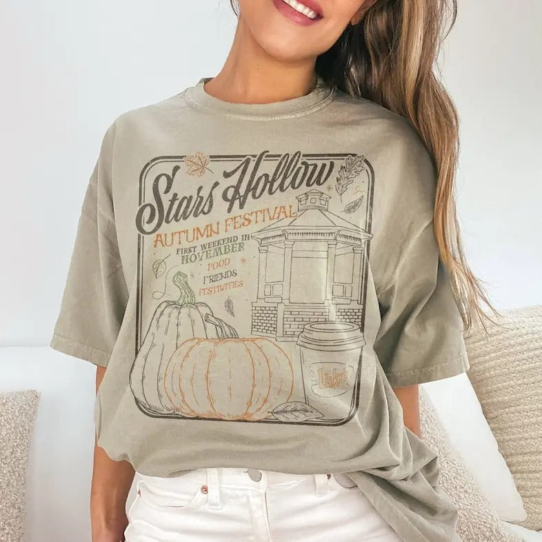 Stars Hollow Autumn Festival Shirt, Gilmore Girls Gift, Rory Lorelai Dragon Fly Inn, Luke's Diner, Chilton, Gift For Gilmore Girls Fan
