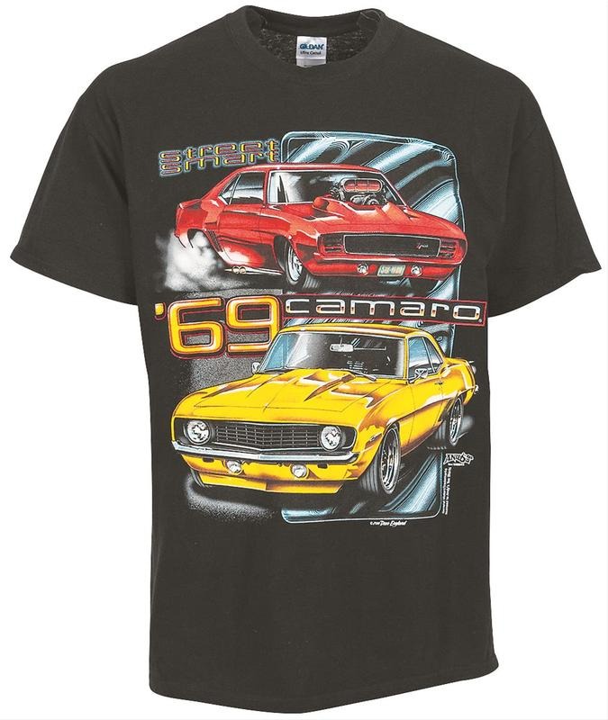 Street Smart 1969 Camaro T-Shirts - Vintage Hot Rod Muscle Car Graphic Tee  for Car Enthusiasts Men's Cotton Tee - Old...