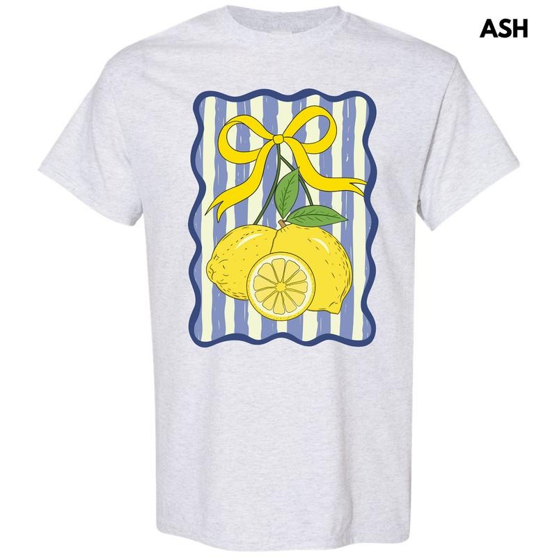 Stripe Lemon Coquette Gildan Short Sleeve T-Shirt 'NLB'