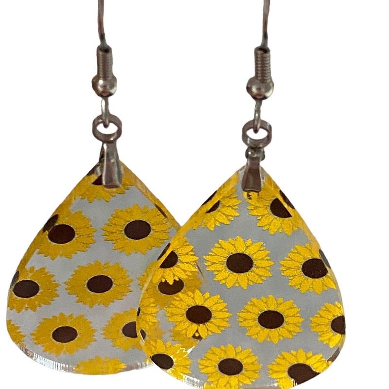 Sunflower Acrylic mini teardrops
