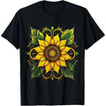 Sunflower Graphic Artwork Art Sunflower T-Shirt Made in USA
