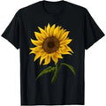 Sunflower Sunshine Floral Watercolor Flower T-Shirt Made in USA
