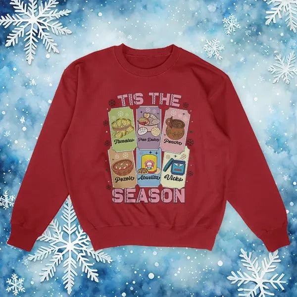 TIS THE SEASON - UGLY XMAS SWEATER  Holiday "Latino Traditions"