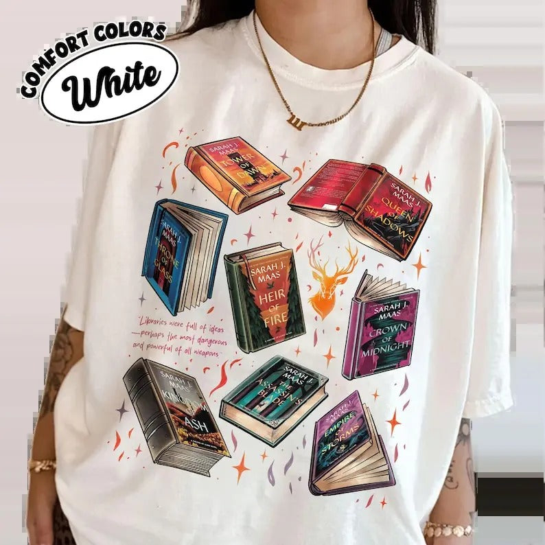 TOG acotar merch, Terrasen The Thirteen, Aelin Fireheart Tee, Xmas Cozy Gift, Bookish Christmas, Throne of glass