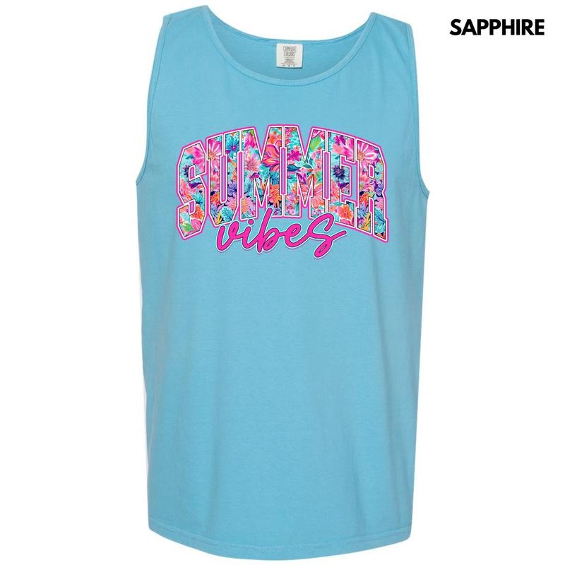 Tank Top - Blooming Summer Vibes Comfort Colors Tank Top 'NLB'