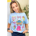 Teacher Things Bow and Bus Mineral Washed T-Shirt