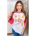 Teacher Tic Tac Toe Graphic Raglan
