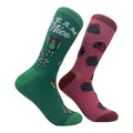 Team Naughty Team Nice Socks Funny Xmas Party Santas List Joke Footwear Funny Socks