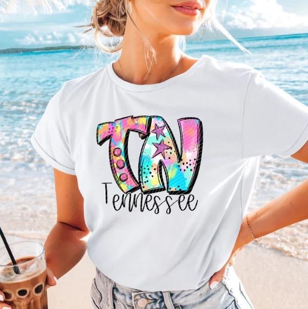 Tennessee Neon Splash DTF Transfers - THIS IS NOT A SHIRT
