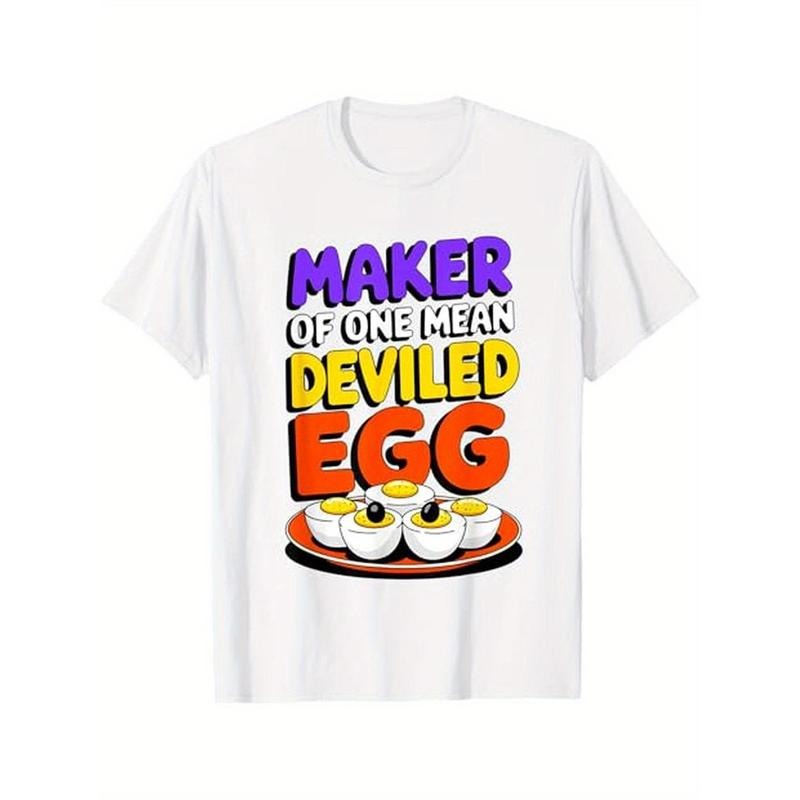 Thanksgiving Best Deviled Eggs Maker Mean Deviled Egg Lovers T-Shirt, 100% Cotton, Thanksgiving Gift for Male Family and Friends, S-XXXL, White made in usa