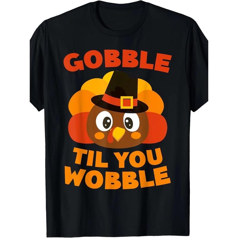 Thanksgiving Day Shirt T-Shirt - 220g Versatile Breathable Summer Top for Leisure Christmas Gift made in usa