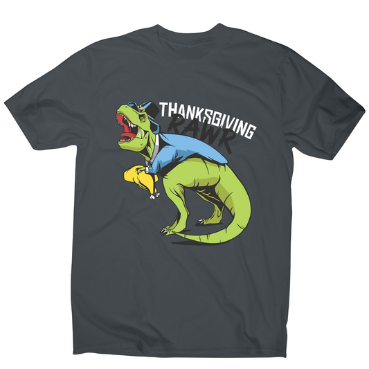 Thanksgiving dinosaur funny design t-shirt men's