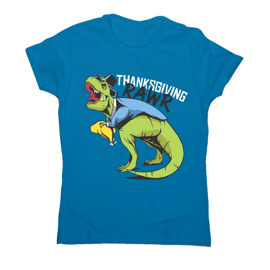 Thanksgiving dinosaur funny design t-shirt women's