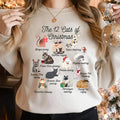 The 12 Cats of Christmas Sweatshirt,Cute Christmas Cats Shirt, Christmas Cat Mom Shirt, Xmas Cats,Cat Lover Christmas Sweater,Cat Owner Gift