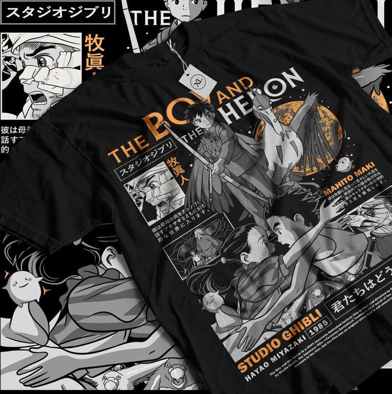 The Boy and the Heron T-Shirt S-4XL Girl Anime Manga Anime art Gift Shirt Tshirt S-4XL