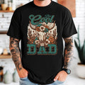The Cool Dad Bull Skull Western Tee, The Cool Dad Shirt, Father's Day Gift, Dad Bull Skull Tee