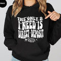 The Only D I Need Is Direct Deposit Funny Hoodie Casual Street Style Fleece Fabric Pullover Sweatshirt for Women for Men, Perfect Gift
