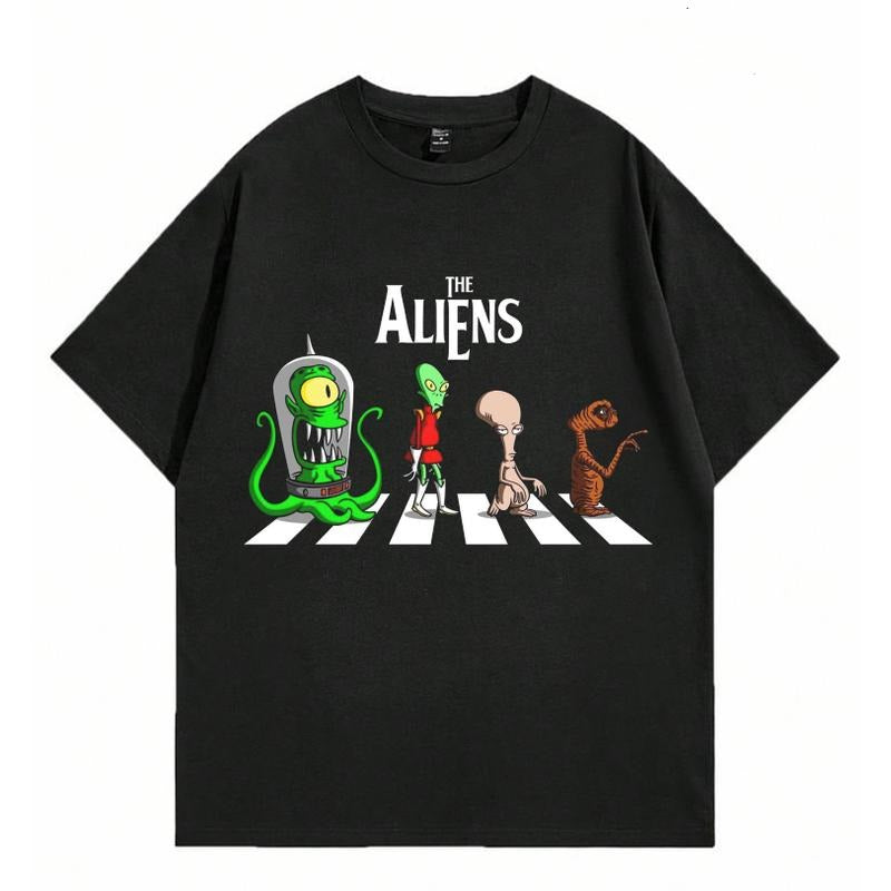 The abbey road the aliens t-shirt