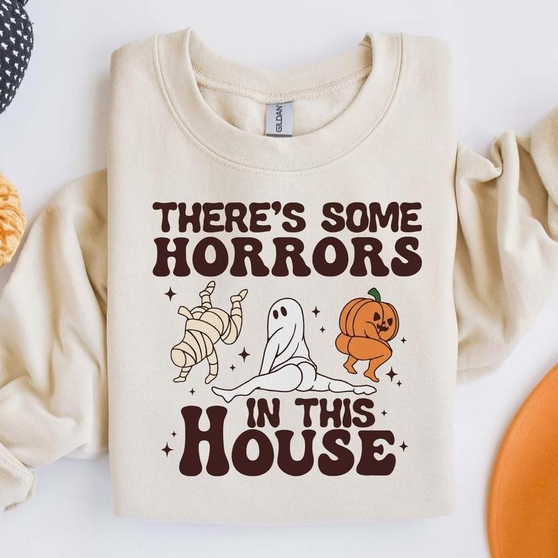 There some horrors in this house sweatshirt drg girlblackhoodie