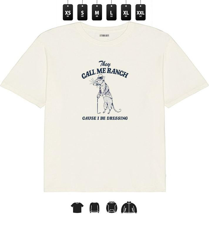 They Call Me Ranch T-Shirt - Unisex Heavy Taped neck T-Shirt, Gifts