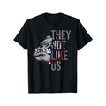 They Not Like US Funny Bulldog American Football Game Day T-Shirt Classic Cotton T-Shirt Timeless Style Staple Gift for Men Women Dad Mom Friends Made in USA