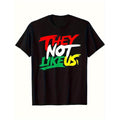 They Not Like Us Shirt Trendy Cool Shirt Novelty Unique 2024 Shirt Men's Front Printed T-shirt Creative Humor Shirt Round  Graphic T-shirt Fashion Casual T-shirt Street Wear Tops For Men Women Short-sleeved T-shirt Made In USA made in usa