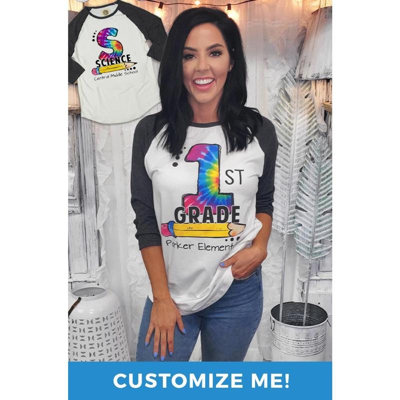 Tie Dye Teacher Vibes Raglan T-Shirt