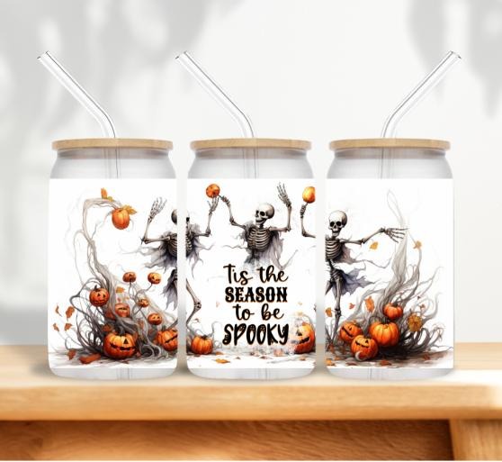 Tis the Season to be Spooky Glass Tumbler