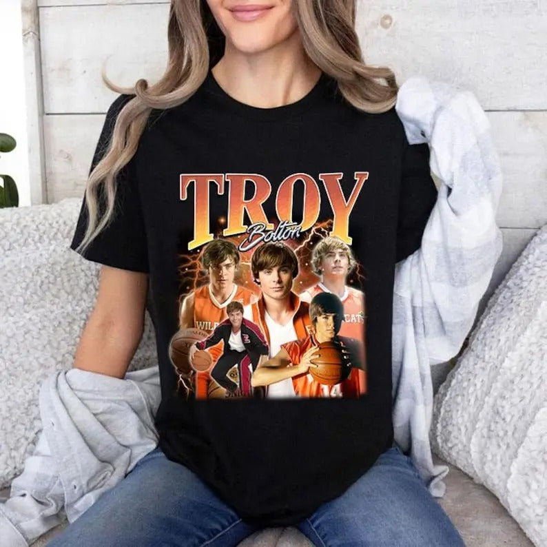 Troy Bolton Throwback T-Shirt Sweatshirt Hoodie