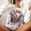 Trummp I'll Be Home for Christmas Sweatshirt - Humorous Trummp Christmas T-Shirt Design Clipart Illustration