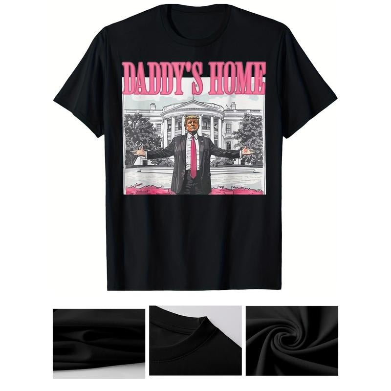 Trump 2024 Recaptures America, Dad'S Home Trump Pink 2024 T-Shirt