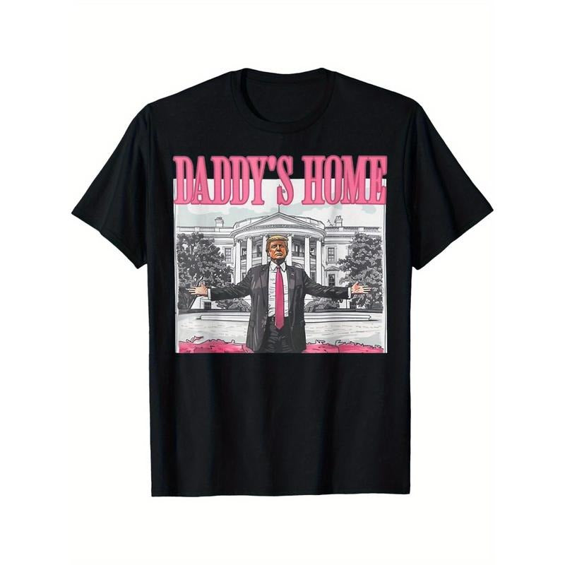 Trump 2024 takes back America, dad is home, Trump pink 2024 T-shirt