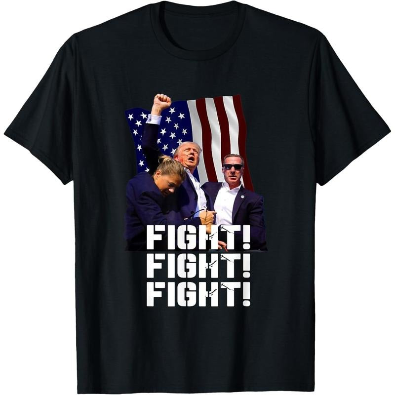 Trump Fight Fight Fight T-Shirt made in usa