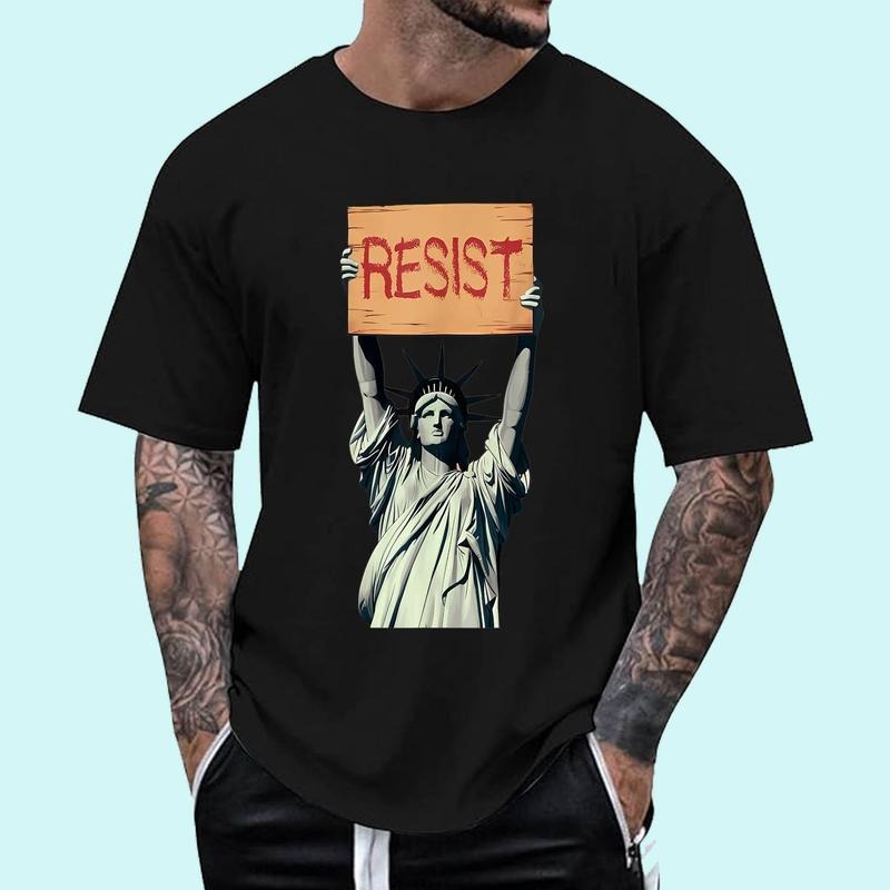 Trump Resist Trump Protest Anti Political Protest T-Shirt | Tee For Men and Women, Unisex Cotton