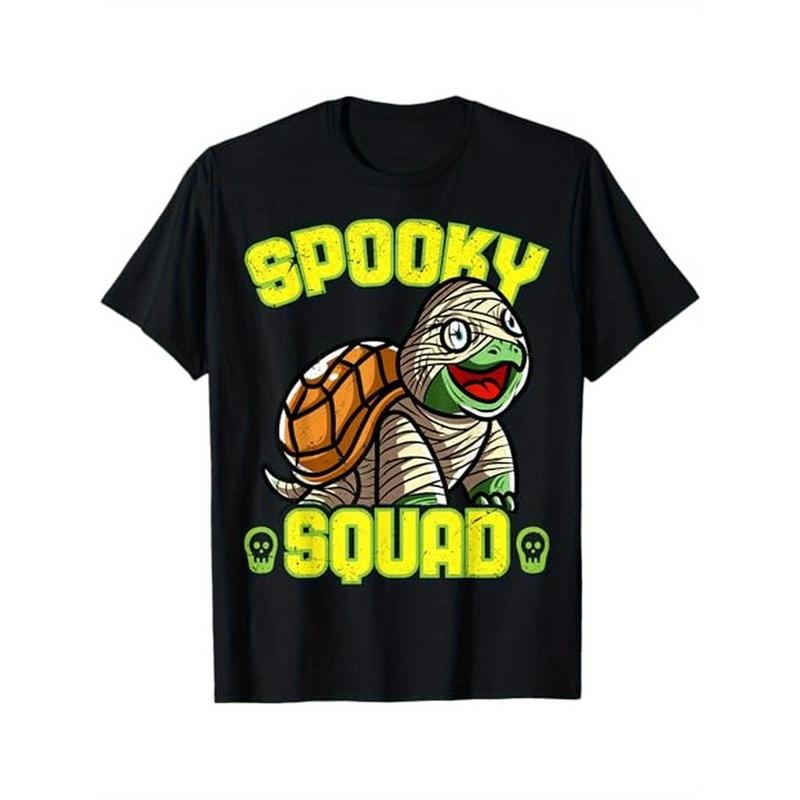 Turtle Tortoise Boo Mummie Trick Or Treat Halloween Costume Men Women T - Shirt, 100% Cotton, Gifts for Friends Who Love Halloween, S - XXXL, Black made in usa