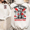 Two-sided Customize Gen X With Beers T-shirt, Skull Proud Member Of The Fck Your Feelings 1965 - 1980 Hoodies, Inspired Funny Saying Sarcasm Quote Sweatshirts, Badass Generation FAFOT Tees