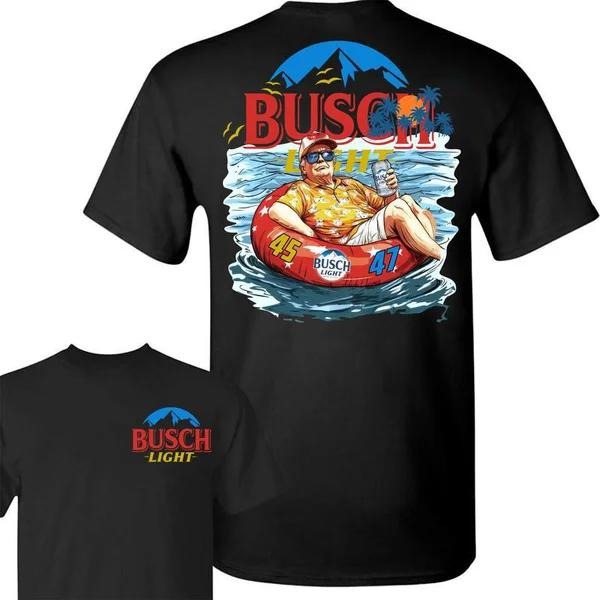 Two-sided Trump Busch Light T-shirt, Inspired Trump Patriotic Beer Drinking Shirts, Funny Summer Graphic Tee, Trendy...