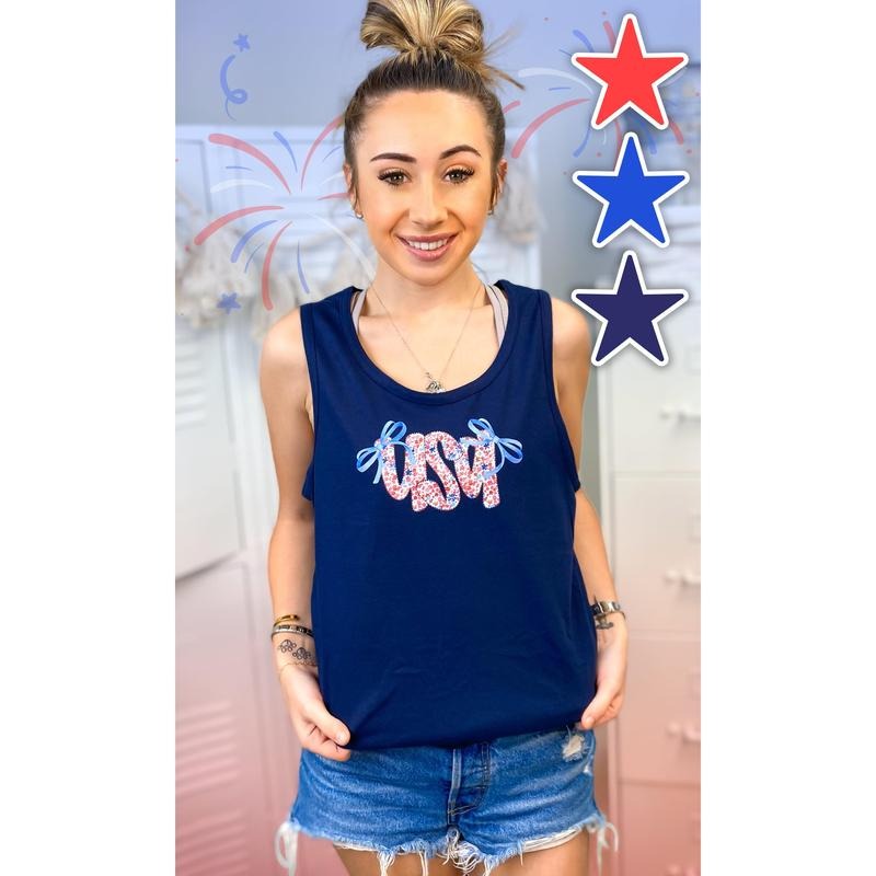 USA Coquette Graphic Tank Top