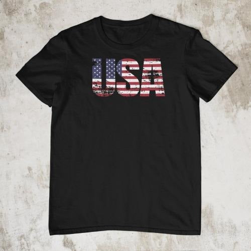 USA Vintage Flag T Shirt United States of America Independence Day Shirt Fourth of July Shirt Print Design America Clothes USA made in usa