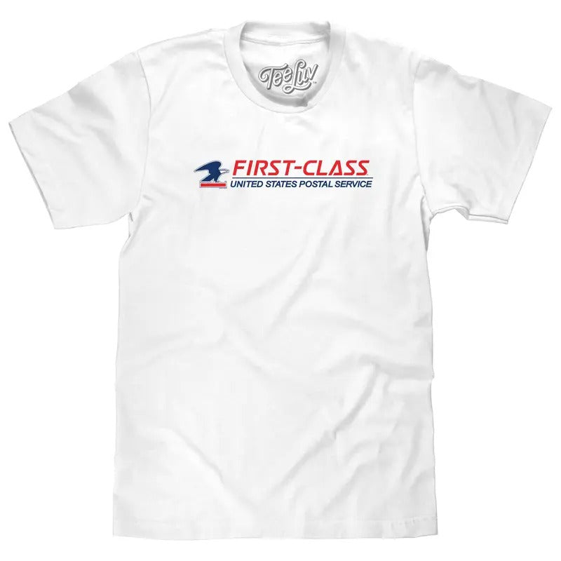 USPS First-Class Mail Logo T-Shirt - White