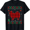 Ugly Christmas Red Plaid Pomeranian Dog Lover Matching Pj T-Shirt